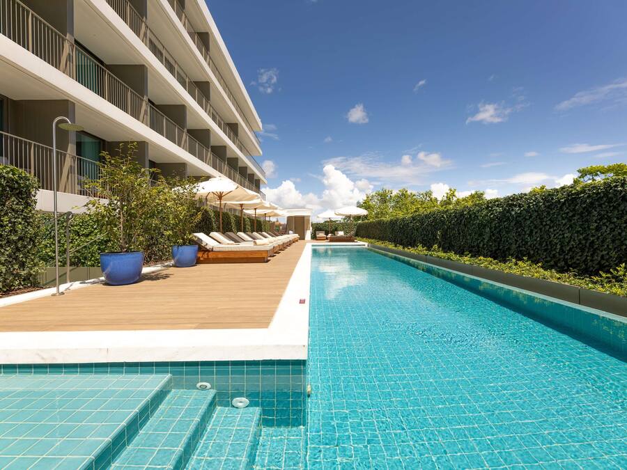 Indoor pool, seasonal outdoor pool