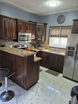 Private kitchen - Modern Furnished Apartment in the Heart of New Kingston (Kingston)
