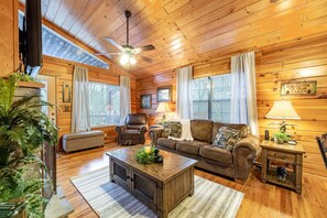 Smart TV, fireplace, video games