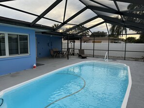 Outdoor pool, a heated pool