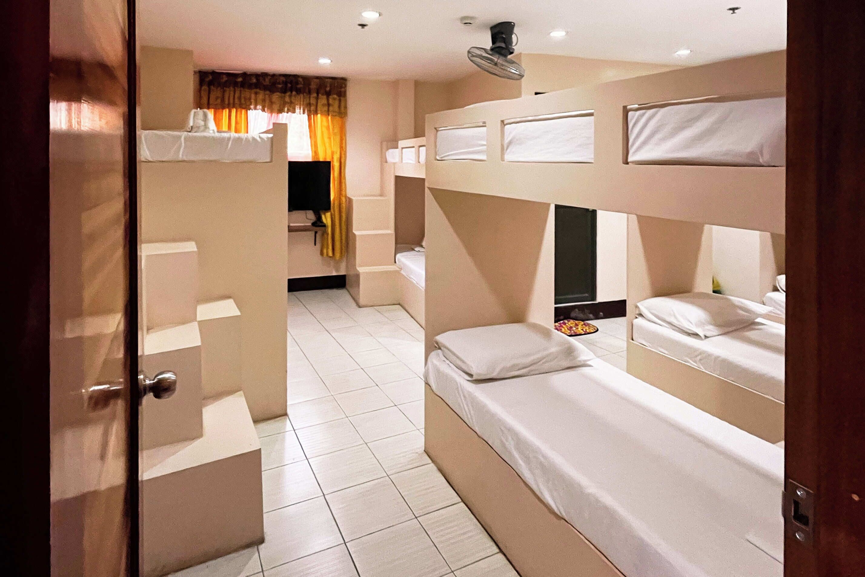 Blackout drapes, soundproofing, rollaway beds, free WiFi