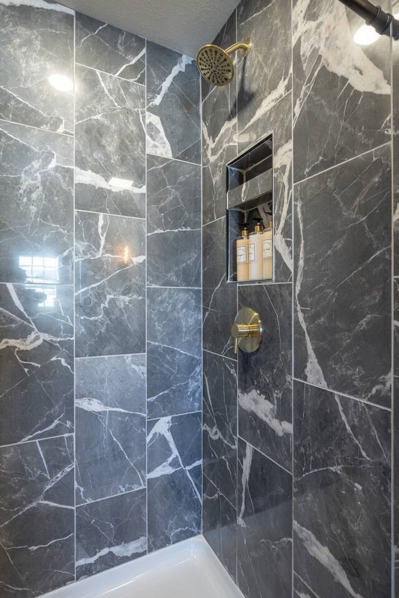Hair dryer, shampoo, toilet paper