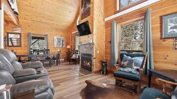 Télévision, cheminée, Hulu, baby-foot