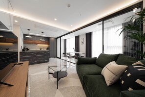Family Room, 2 Bedrooms | Living area | 55-inch Smart TV with cable channels, heated floors - Le collective Gangnam SAC Signity (Seoul)