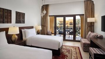 Ropa de cama de alta calidad y minibar