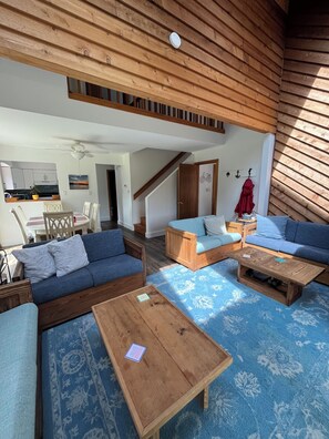 Smart TV, DVD player, books, video library