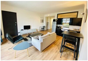 TV - Magnificent view of the Pyrenees for this 58 m2 one-bedroom apartment in the city center. (Pau)