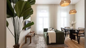 Apartemen Superior | Area keluarga | Televisi layar datar 1-inci dengan saluran TV kabel