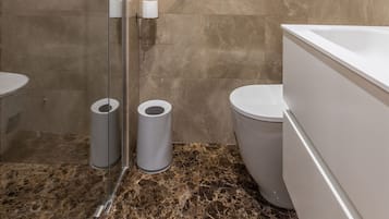 Ducha, secador de pelo, toallas