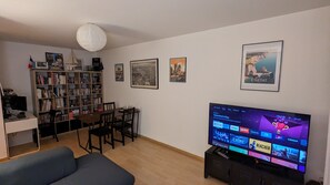 Smart TV, video games, DVD player, books