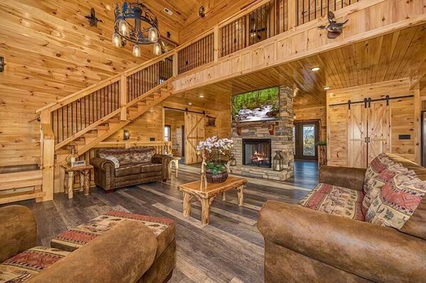 Smart TV, fireplace, video games