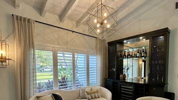 Smart TV, video games, music library, stereo