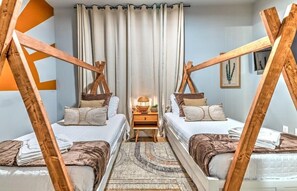 4 dormitorios, tabla de planchar con plancha, wifi y ropa de cama