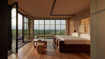 Deluxe Suite, 1 Katil Raja (King) | Cadar kapas Mesir, peralatan tempat tidur premium, gebar bulu kapas