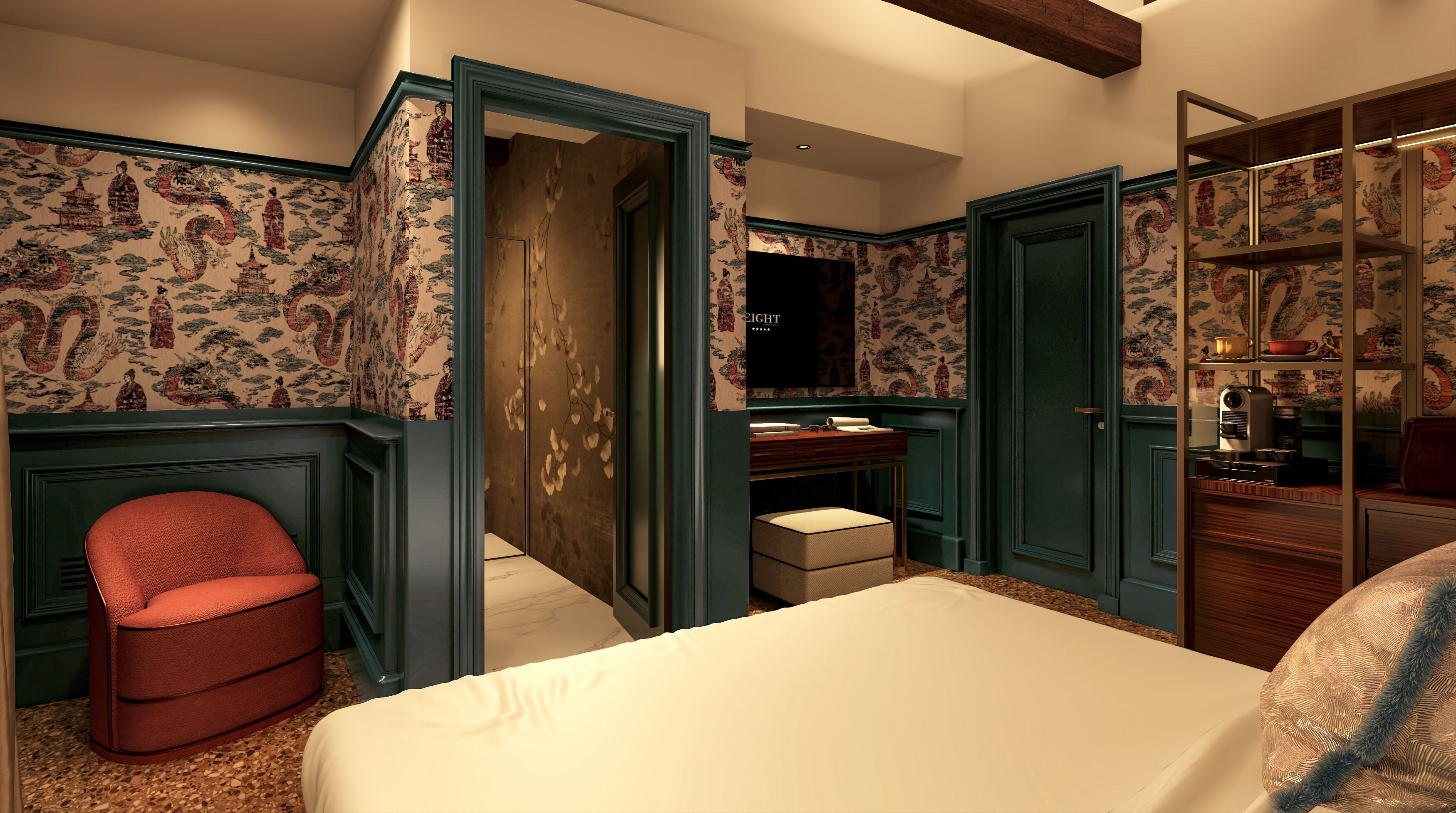 Habitación estándar | Edredón, minibar, caja de seguridad en la habitación y escritorio 