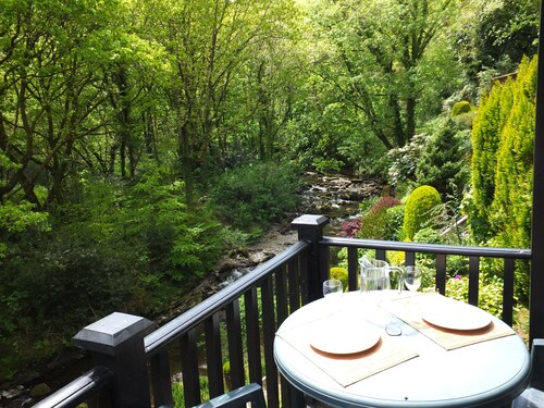 Stunning 3 bedroom lodge overlooking the West Lyn River.