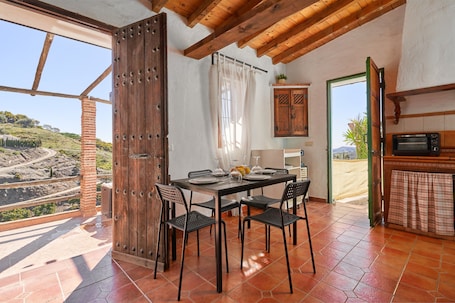 Dining. Country House 'La Solana' with Sea View, Private Pool and Wi-Fi
