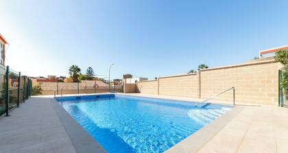 Studio Apartment "Gaviotas 4" with Shared Pool, Private Terrace & A/C