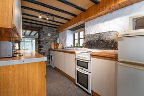 Fridge, microwave, oven, toaster