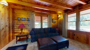 TV, caminetto, lettore DVD