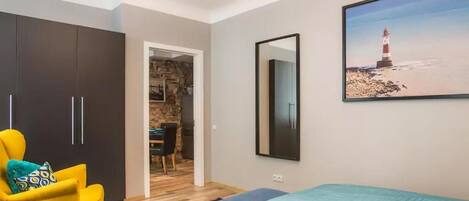 1 bedroom, iron/ironing board, travel crib, free WiFi