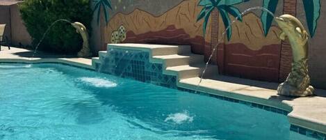 A heated pool
