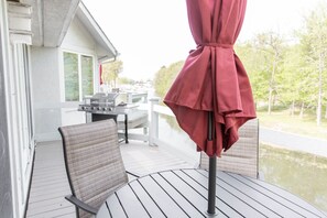 Outdoor dining - Newly Listed 3 Bedroom River Front Townhouse Unit 3 (Caseville)