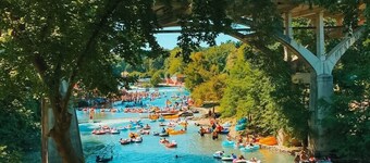 Keefer Haus at Camp Warnecke*Comal Riverfront w/ Pool*Walk to Downtown NBTX