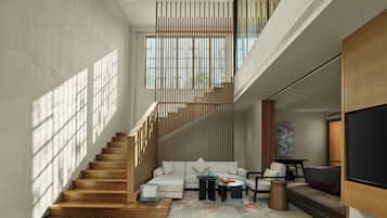 Suite, 2 Bedrooms, Courtyard Area (Loft) | Down comforters, minibar, in-room safe, individually decorated
