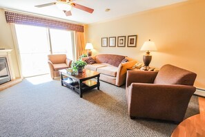 TV, fireplace, DVD player, ping pong