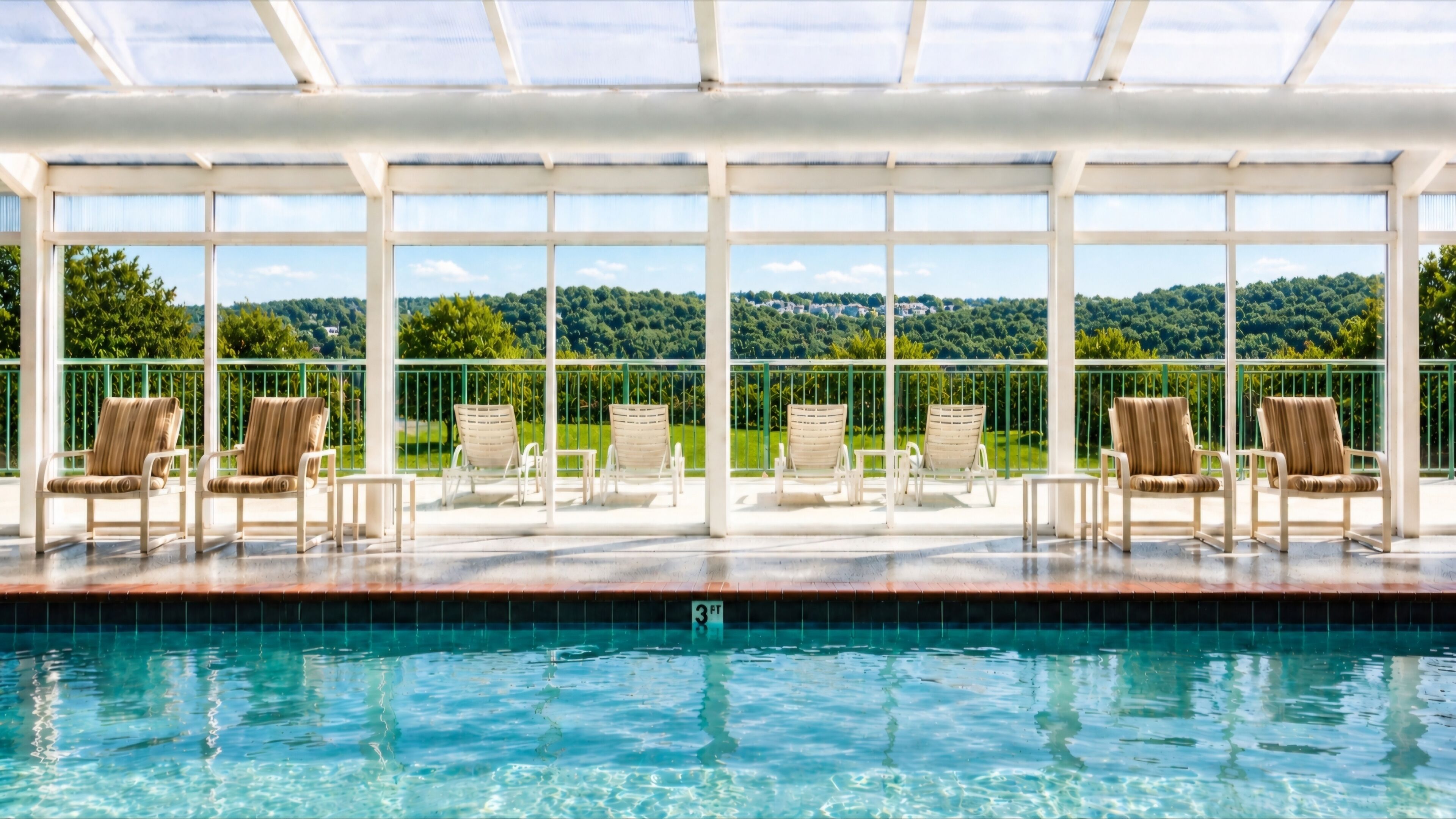 Indoor pool, a heated pool