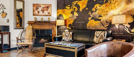 Télévision, cheminée