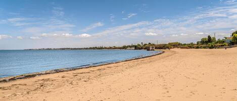 Vlak bij het strand, vissen
