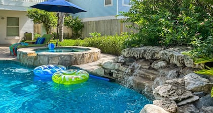 3-Story Villa | Private Pool | Jacuzzi | Game Room | 3-Min Walk to Beach