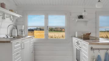 Køleskab, kogeplade, kaffe-/temaskine