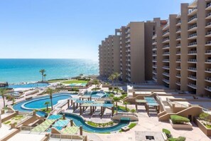 Deluxe Condo, 1 Bedroom, Ocean View | Terrace/patio - Las Palomas 5-Star Resort (Puerto Peñasco)