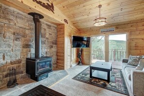 Smart TV, fireplace, video games, foosball