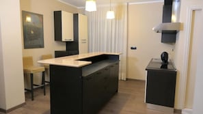 Apartamento luxo, 3 quartos, 2 banheiros, vista para o vale | Cozinha privada | Chaleira elétrica