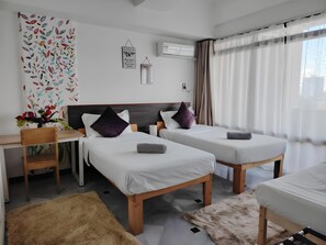 2 bedrooms, desk, iron/ironing board