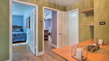 4 bedrooms, iron/ironing board, travel cot, WiFi