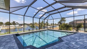 A heated pool