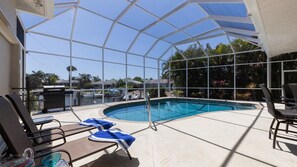 A heated pool - Beautiful House with first class amenities on Charlotte Harbor Area, Charlotte County House 5820 (Charlotte County)