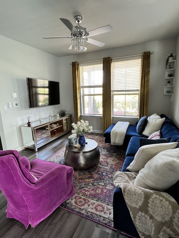 Smart TV, music library, video library