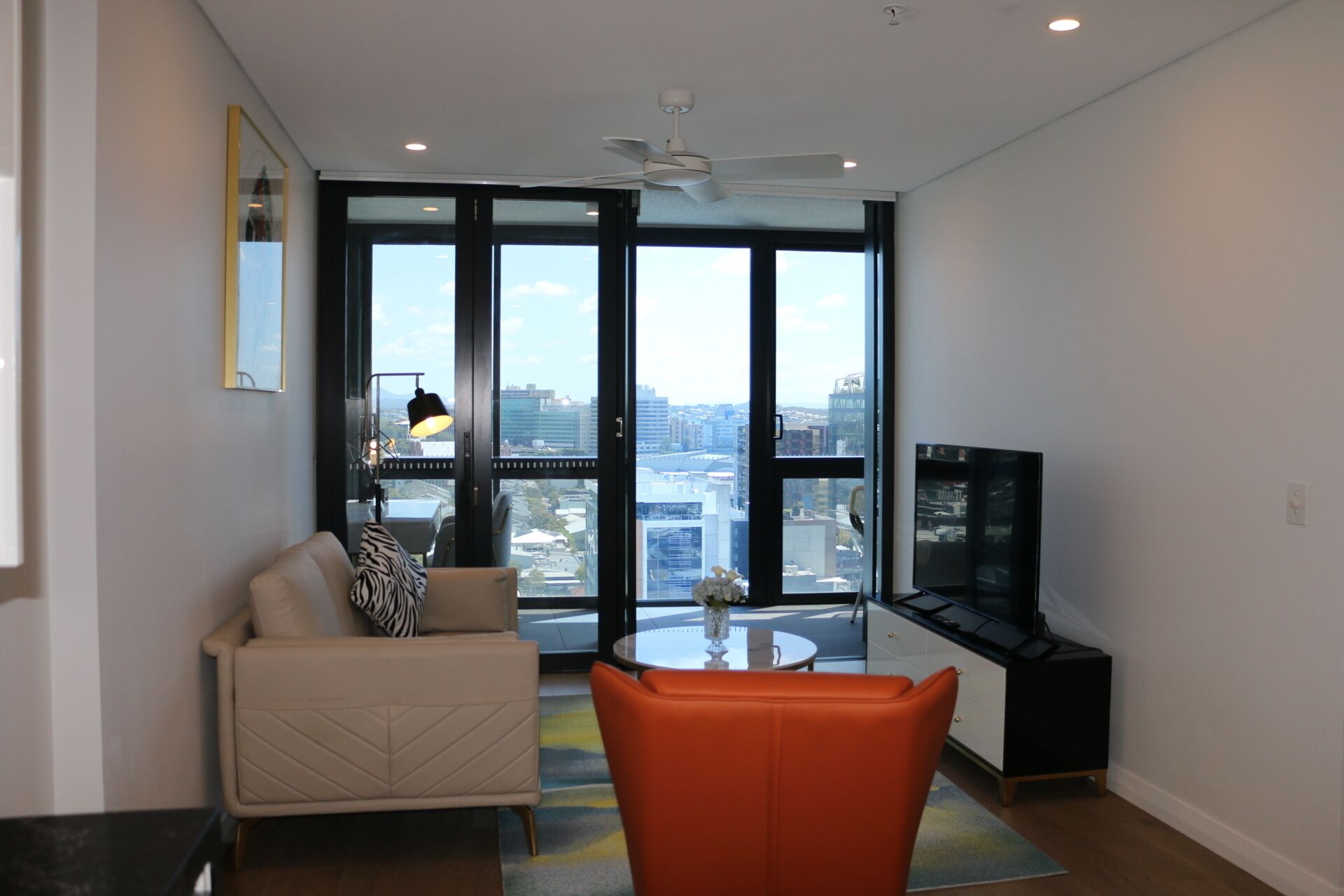 1 Bedroom Urban View - Free WIFI | Living room | 50-inch Smart TV with digital channels, TV