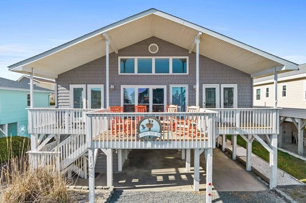 Exterior - Pet Friendly w/ Private Pool | 2nd Row From Beach (Ocean Isle Beach)