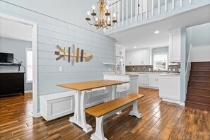 Fridge, microwave, oven, stovetop - Pet Friendly w/ Private Pool | 2nd Row To Beach (Ocean Isle Beach)