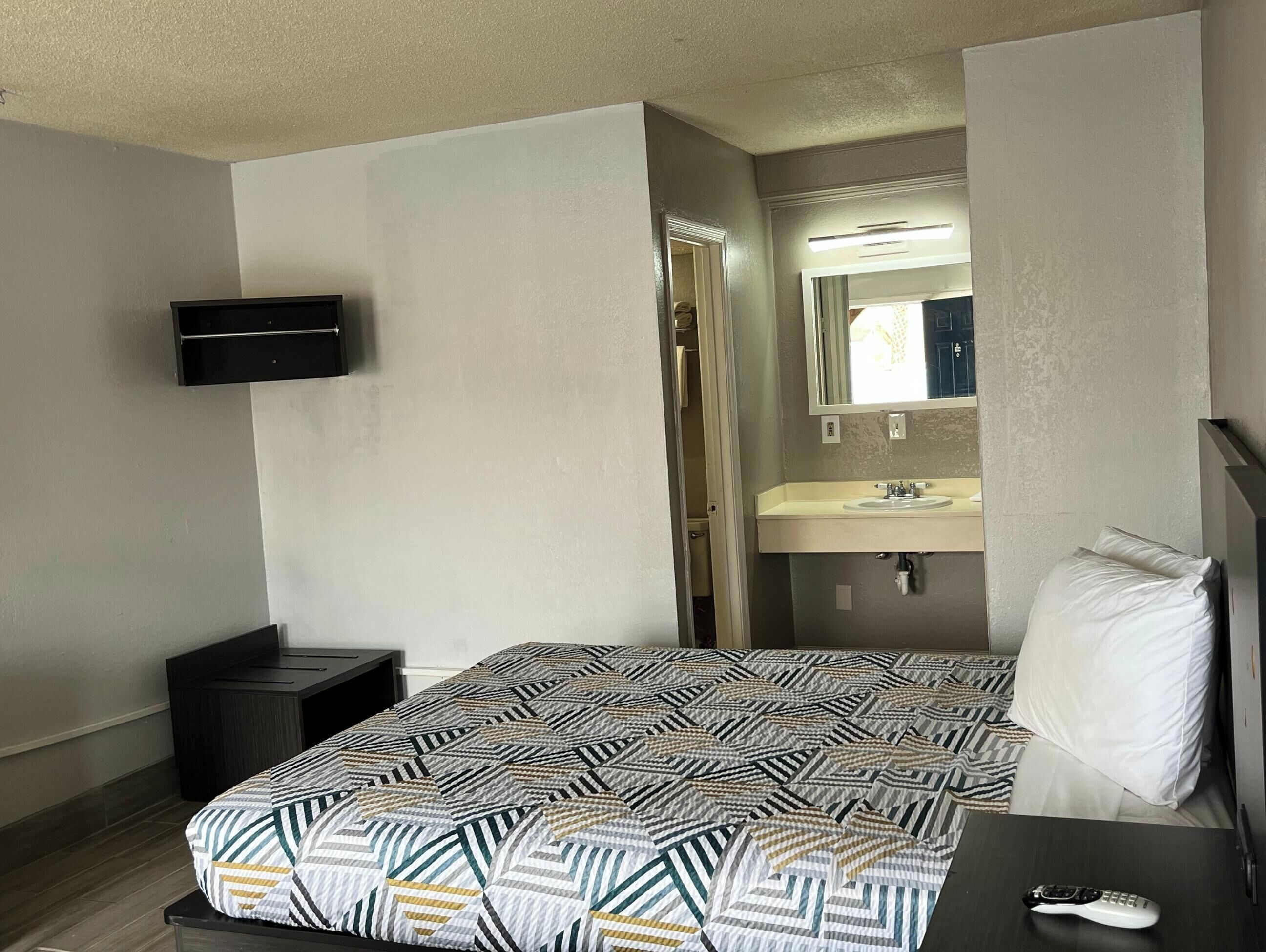 Desk, laptop workspace, blackout drapes, WiFi (free)
