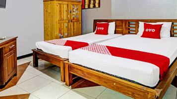 Kamar Twin Deluks | Wi-Fi gratis dan seprai linen