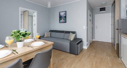 Appartement am Meer mit Balkon | 500 m vom Strand und Parkplatz