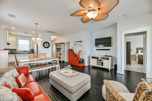 Smart TV, Netflix, streaming services - A Wave Away | Fabulous Beach Home at Pointe West (Galveston)
